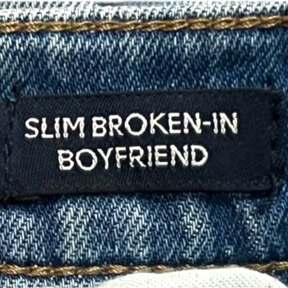 J. Crew Women's Slim Broken-In Boyfriend Fray Hem Jeans, Blue, Size 29 - Picture 8 of 11